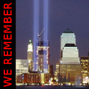 9/11 photo Lights from Ground Zero