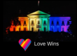 White house in rainbow colors